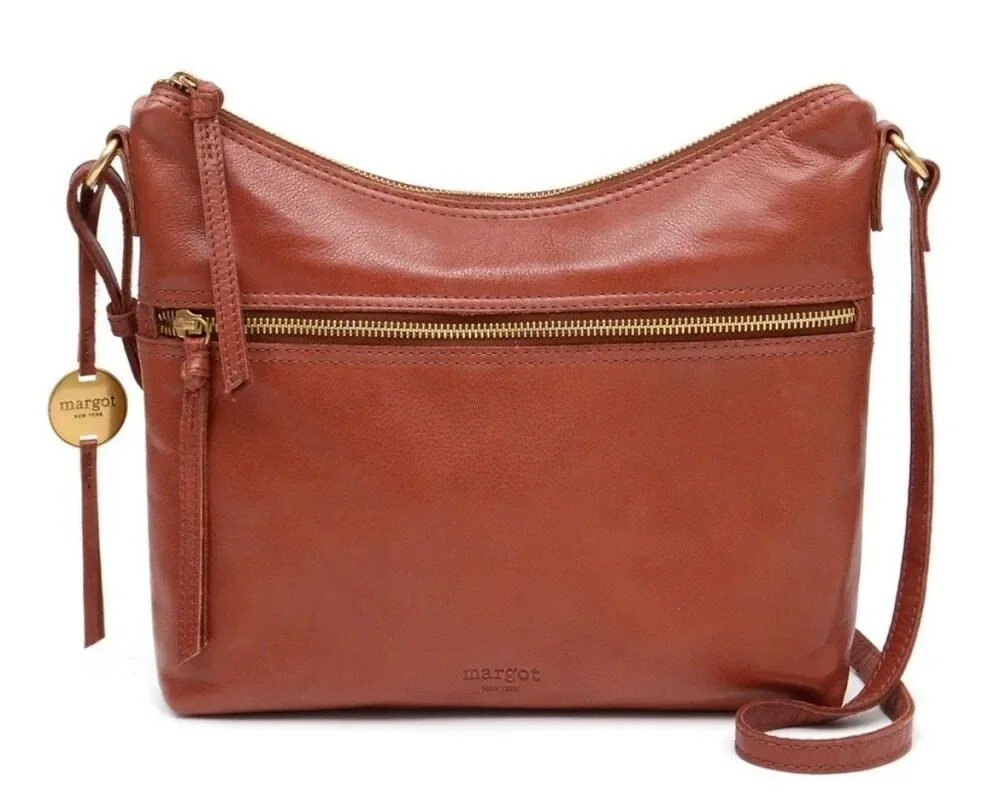 Margot NY Mary Scoop Double Zip Shoulder Bag